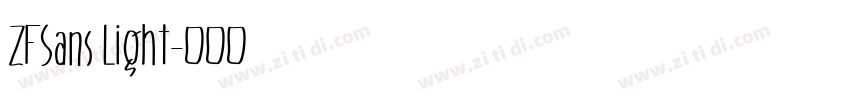 ZFSans Light字体转换